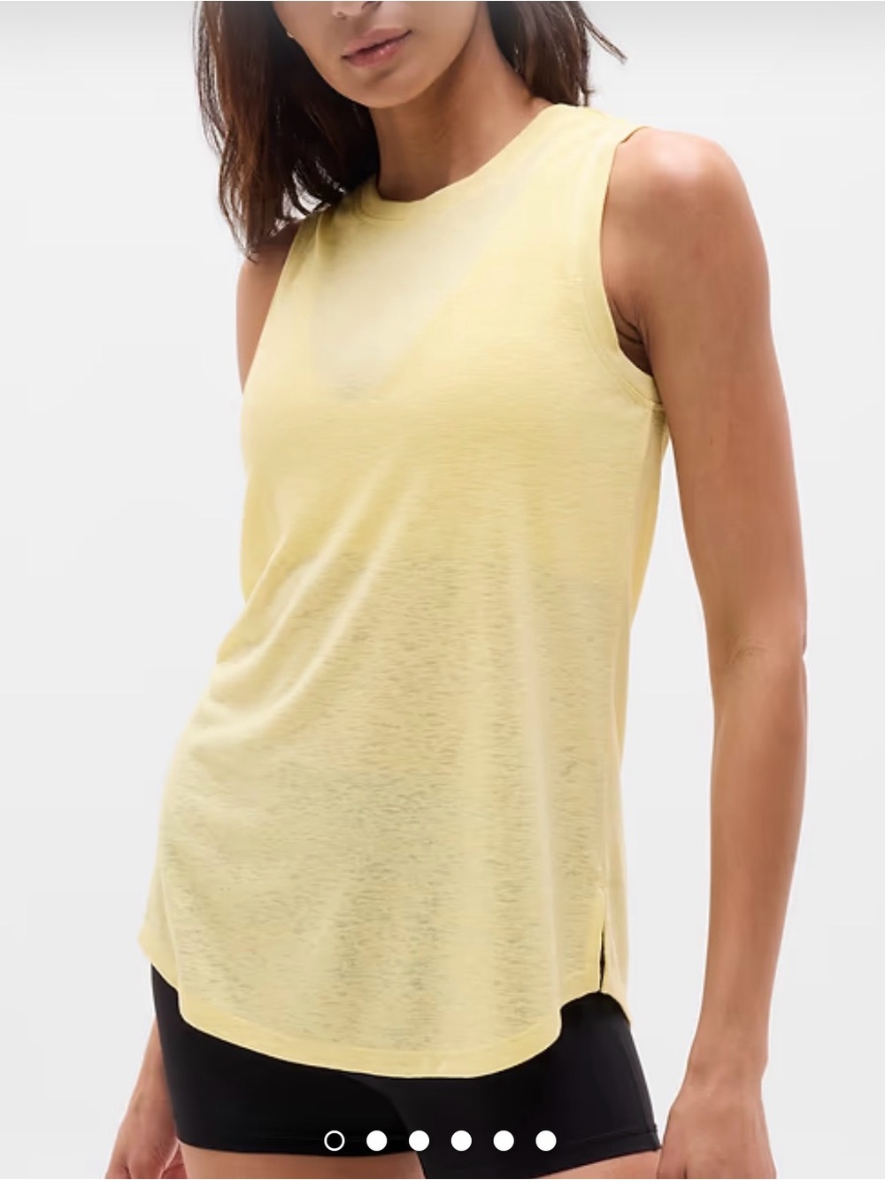 Athleta Pale Yellow Breezy Tank